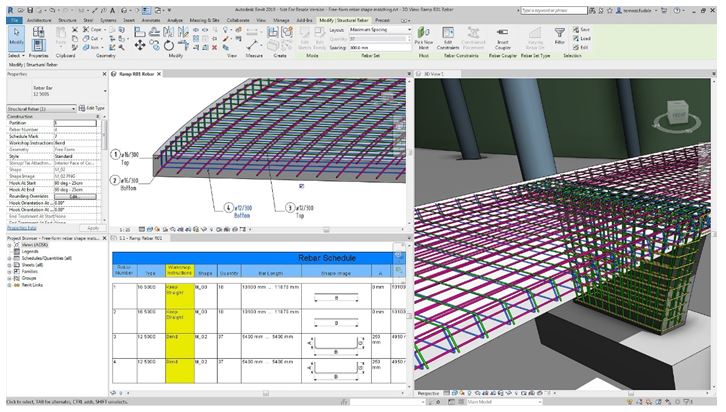Free-form Rebar Shape Matching